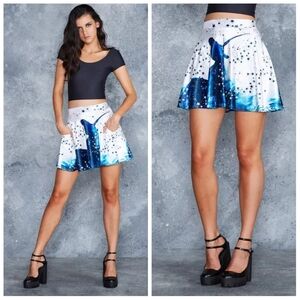Blackmilk x Lora Zombie Cosmic Unicorn Velvet Mini Skirt Medium